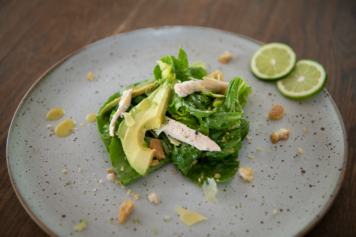 Chicken Lime Caesar Salad with Lime Mustard Seed Dressing – Gluten Fre – St Andrews Limes