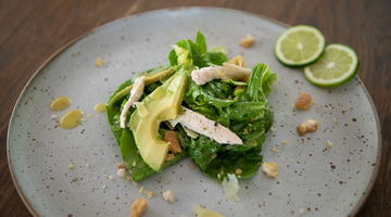 Chicken Lime Caesar Salad with Lime Mustard Seed Dressing – Gluten Free