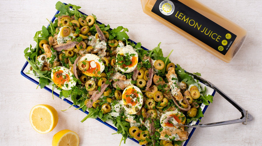 Zesty Chicken & Egg Salad with Lemon & Herb Mayo